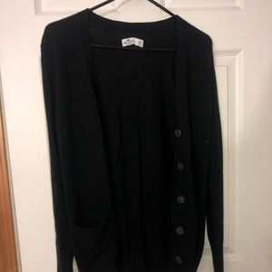 Hollister Black Boyfriend Cardigan